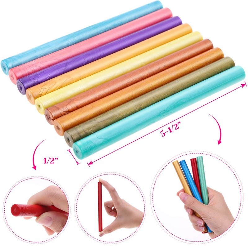Paxcoo 26pcs Wax Seal Sticks for Stamps, Letters and Crafts - Glue Gun Sealing Wax (Assorted Colors) - Image 5